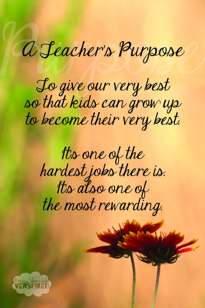A Teacher's Purpose