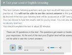 Test your Level of English Listening