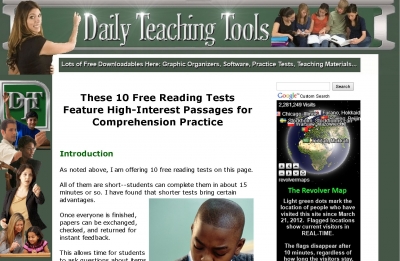 10 Free Reading Tests for Students in Grades 7 Through 9