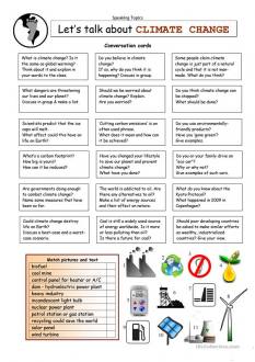Let's Talk about CLIMATE CHANGE worksheet - Free ESL printable worksheets made by teachers