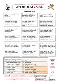 Let's Talk About Crime worksheet - Free ESL printable worksheets made by teachers