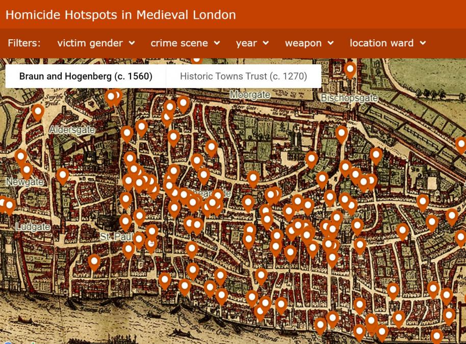 London Medieval Murder Map — Violence Research Centre