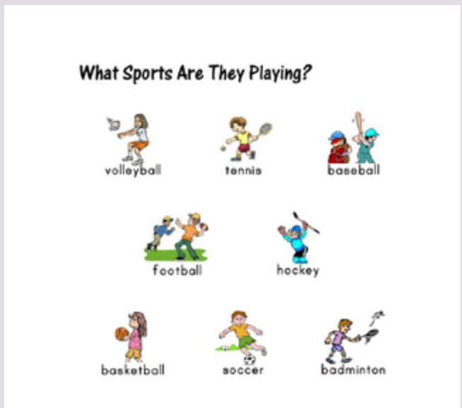 Sports Worksheets for Young ESL Learners