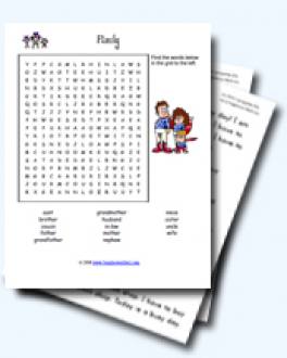 Family Relations Worksheets