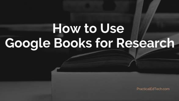 How to Use Google Books for Research
