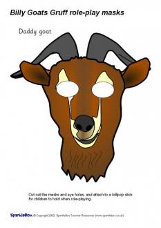 Billy Goats Gruff Role-Play Masks (SB2276) - SparkleBox