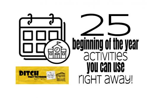 25 beginning of the year activities you can use right away! | Ditch That Textbook