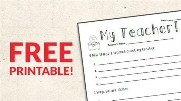 Free Printable: Get to Know Your Teacher (Back to School)