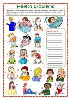 Health problems worksheet - Free ESL printable worksheets made by teachers