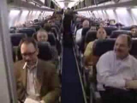 Flight Attendant doing raps!! (complete ed. subtitle!!!) - YouTube