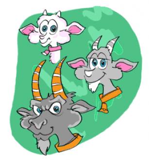 Three Billy Goats Gruff™ website : The Story of the Three Billy Goats Gruff - KIDOONS