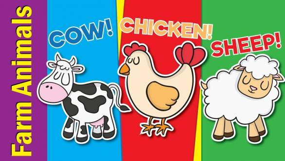 Learn Farm Animals for Kids | Video Flash Cards | Kindergarten, Preschool & ESL | Fun Kids English - YouTube