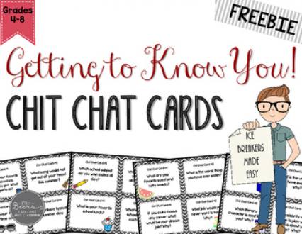 Chit Chat Cards, Social Skills Cards