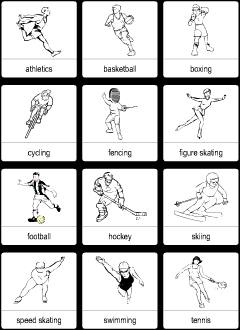 Sport vocabulary for kids learning English | Printable resources