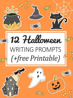 12 Halloween Writing Prompts for kids (+ Free Printable) | Imagine Forest