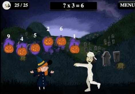 Mr. Nussbaum - Homophones on Halloween - Online Game