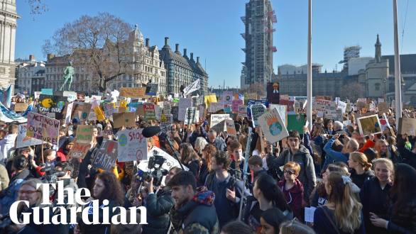 Thousands of UK students strike over climate change - YouTube