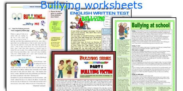 Bullying worksheets