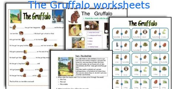 The Gruffalo worksheets