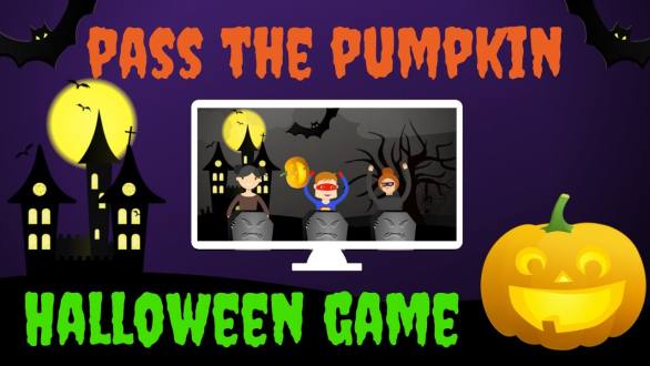 Pass the Pumpkin | Halloween Game for kids | Halloween Pass the Ball - YouTube