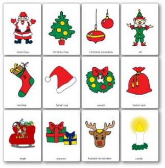 Christmas Flashcards - Free Printable Flashcards to Download - Speak and Play English