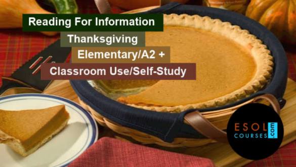 Reading for Information - Thanksgiving