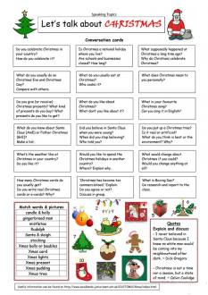 Let's talk about Christmas - English ESL Worksheets
