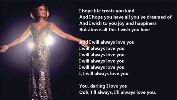 Whitney Houston - I Will Always Love You /\ Lyrics On A Screen - YouTube
