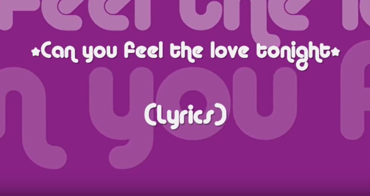Elton John - Can you feel the love tonight! - YouTube