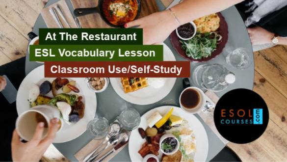 At The Restaurant - English Vocabulary for Eating Out and Ordering Food