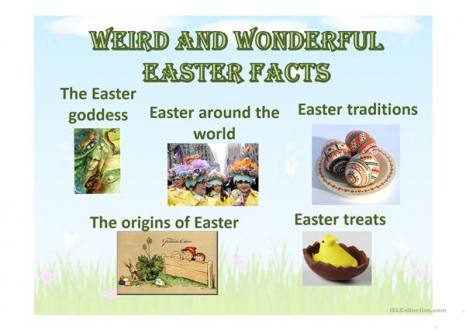 Weird and Wonderful Easter Facts - English ESL Powerpoints for distance learning and physical classrooms