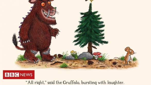 The Gruffalo author Julia Donaldson shows her characters social distancing - BBC News