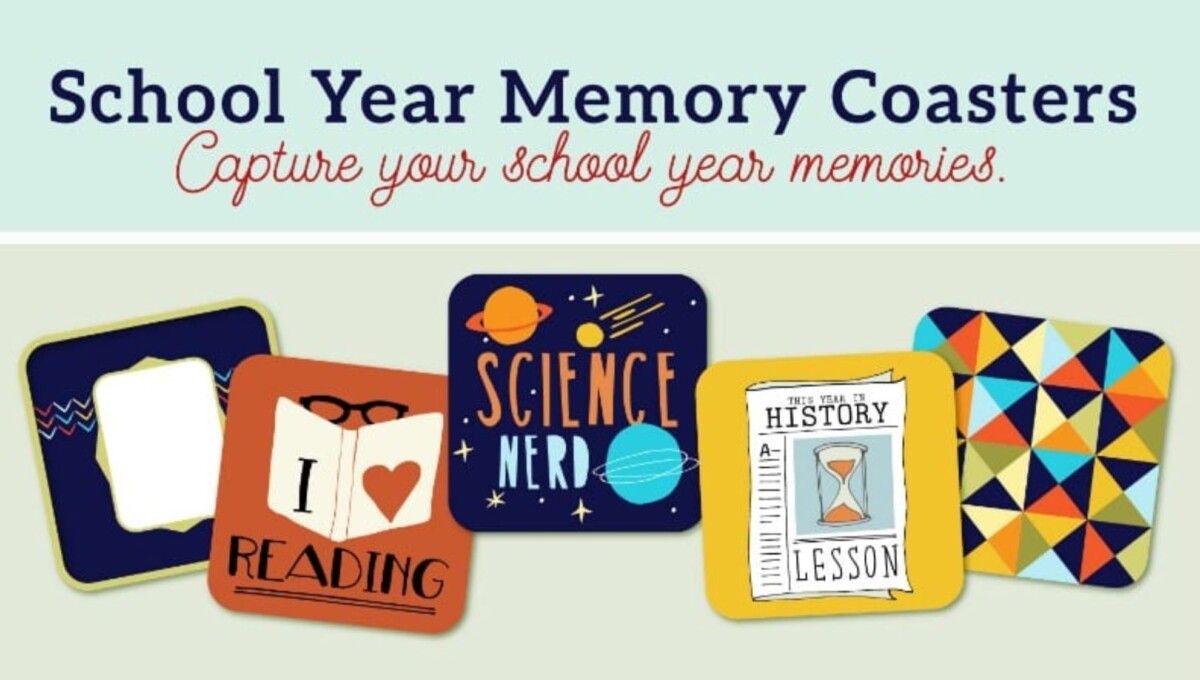 FREE PRINTABLE: 5 Memory Coasters to Capture the School Year - WeAreTeachers