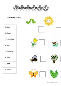 8 spring worksheets for YLs - English ESL Worksheets for distance learning and physical classrooms