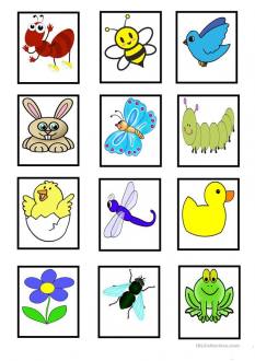 Spring cards (Images - Set 1) - English ESL Worksheets for distance learning and physical classrooms