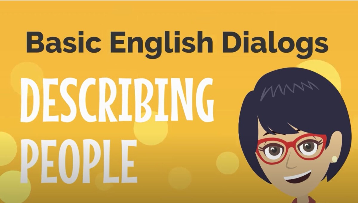 Basic English Dialogs-Describing People - YouTube