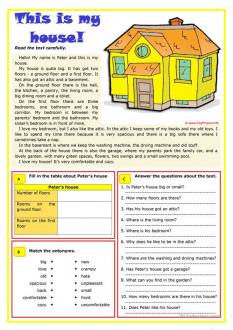 This is my house - English ESL Worksheets for distance learning and physical classrooms