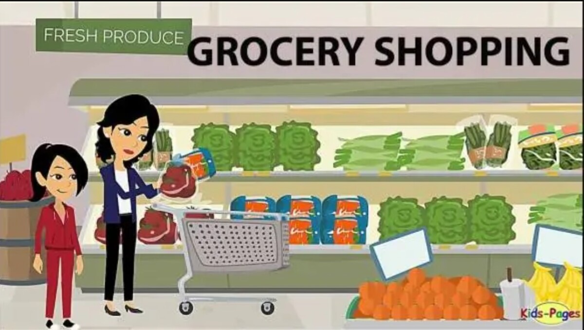 Shopping at the Grocery Store - English Conversation - YouTube