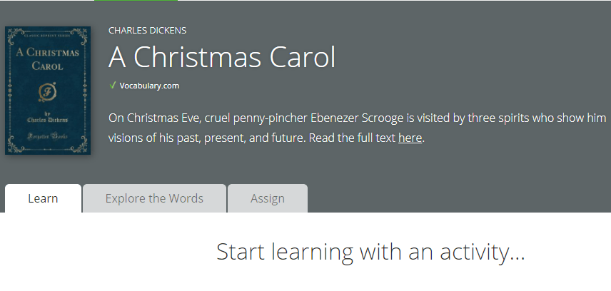 A Christmas Carol : Vocabulary.com