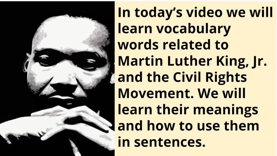 Vocabulary Words Related to Martin Luther King, Jr. and the Civil Rights Movement - YouTube