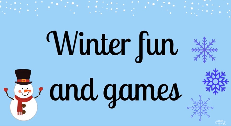 Winter fun and games | ESL learning - YouTube