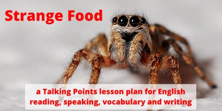 Strange Food — a Talking Points lesson for English and ESL | Man Writes
