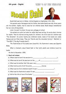 Roald Dahl activity
