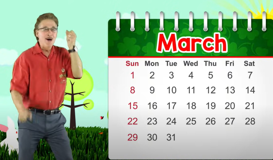 The Month of March | Calendar Song - YouTube