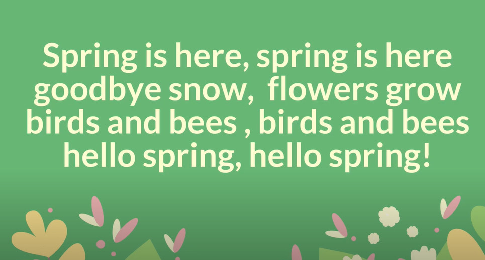 Spring is here. Poem/song/gestures - YouTube
