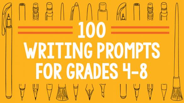 100 Creative Writing Prompts for Grades 4-8 - Free PowerPoint
