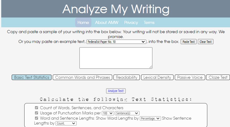 Analyze My Writing | WebEnglish