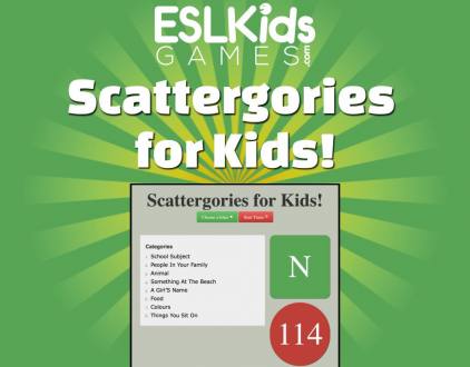 Scattagories for Kids! - ESL Kids Games
