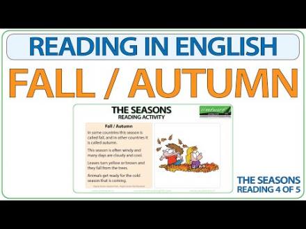 FALL / AUTUMN - Reading in English - The Seasons Reading 4 of 5 - YouTube