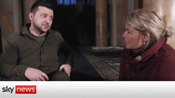 War in Ukraine: Sky's Alex Crawford's interview with Volodymyr Zelenskyy in full - YouTube